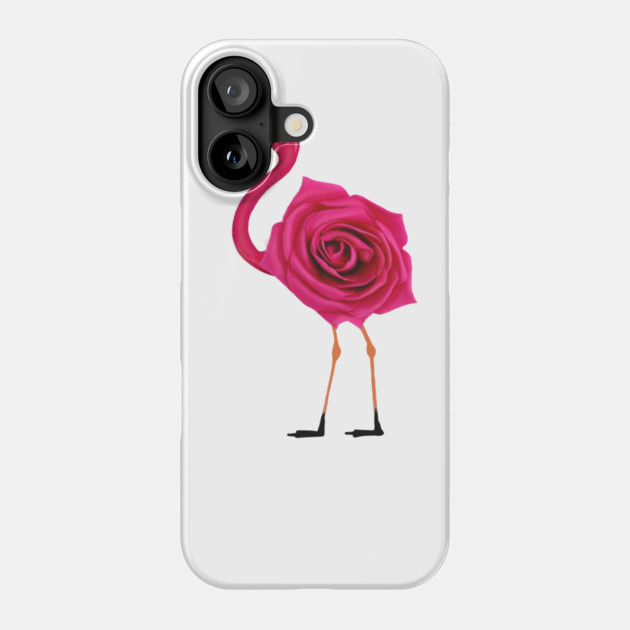 Flamingo with Rose Body, Love Flamingos Phone Case by logiamerch