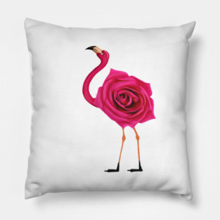 Flamingo with Rose Body, Love Flamingos Pillow