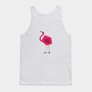 Flamingo with Rose Body, Love Flamingos Tank Top