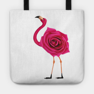 Flamingo with Rose Body, Love Flamingos Tote