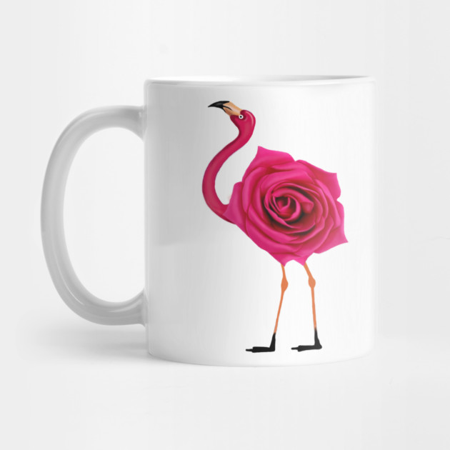 Flamingo with Rose Body, Love Flamingos by logiamerch