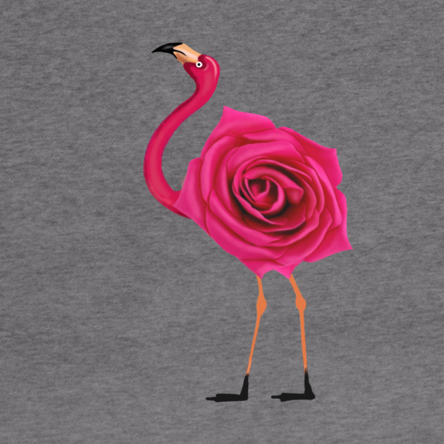 Flamingo with Rose Body, Love Flamingos by logiamerch