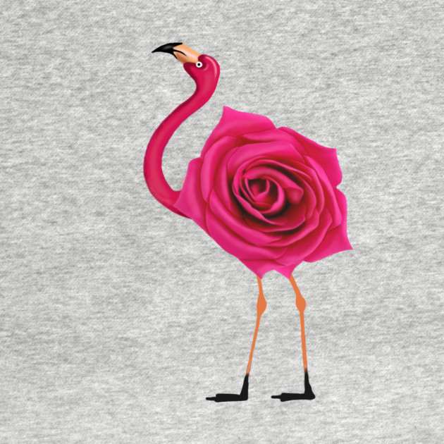 Flamingo with Rose Body, Love Flamingos by logiamerch