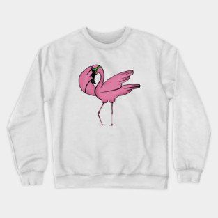 Funny Flamingo Dab Dabbing Dancing, Love Flamingos Crewneck Sweatshirt