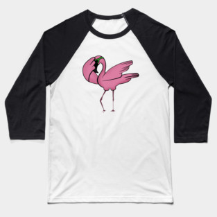Funny Flamingo Dab Dabbing Dancing, Love Flamingos Baseball T-Shirt