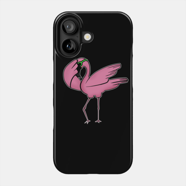 Funny Flamingo Dab Dabbing Dancing, Love Flamingos Phone Case by logiamerch