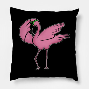 Funny Flamingo Dab Dabbing Dancing, Love Flamingos Pillow