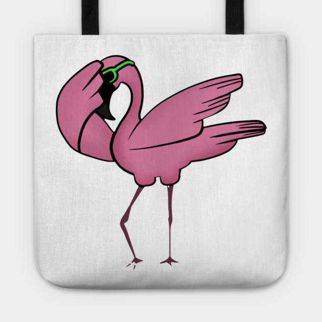 Funny Flamingo Dab Dabbing Dancing, Love Flamingos Tote by logiamerch