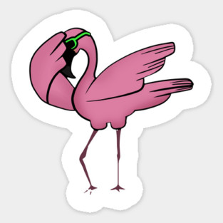 Funny Flamingo Dab Dabbing Dancing, Love Flamingos Magnet