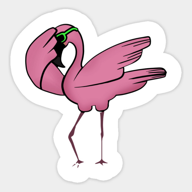 Funny Flamingo Dab Dabbing Dancing, Love Flamingos Magnet by logiamerch