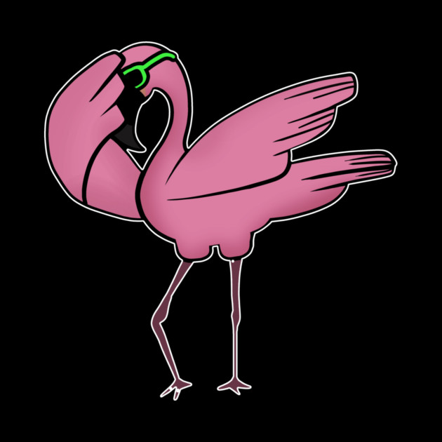 Funny Flamingo Dab Dabbing Dancing, Love Flamingos by logiamerch