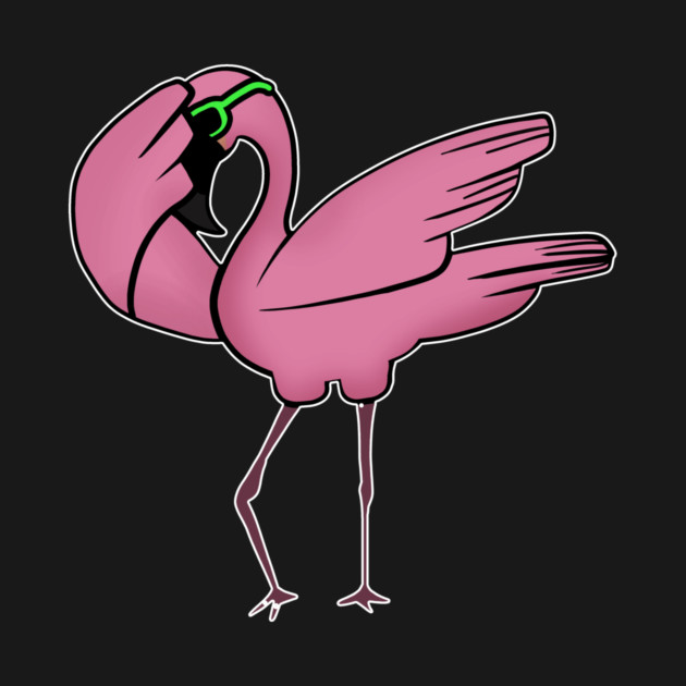 Funny Flamingo Dab Dabbing Dancing, Love Flamingos by logiamerch