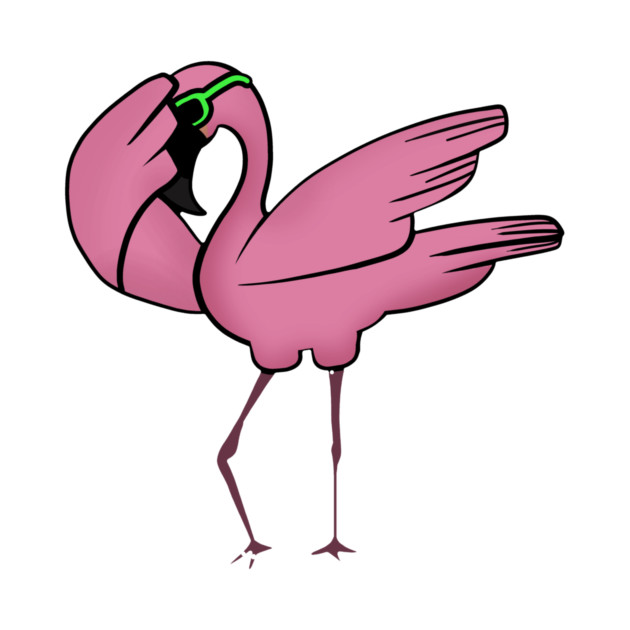 Funny Flamingo Dab Dabbing Dancing, Love Flamingos by logiamerch