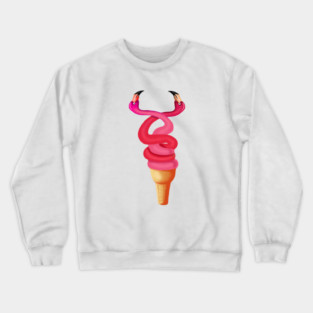 Tropical Floral Icecream, Love Flamingos Crewneck Sweatshirt