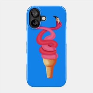 Tropical Floral Icecream, Love Flamingos Phone Case