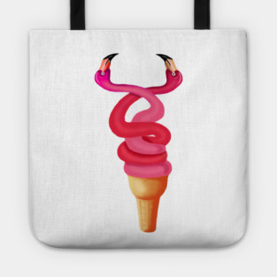 Tropical Floral Icecream, Love Flamingos Tote