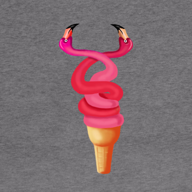 Tropical Floral Icecream, Love Flamingos by logiamerch
