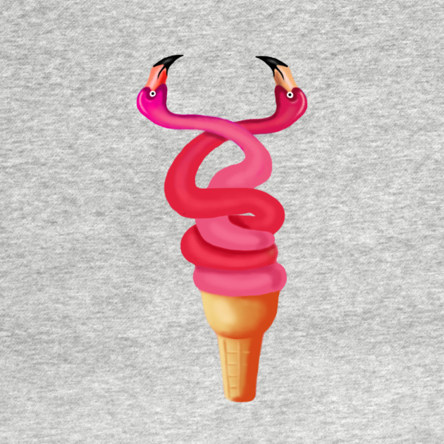 Tropical Floral Icecream, Love Flamingos by logiamerch
