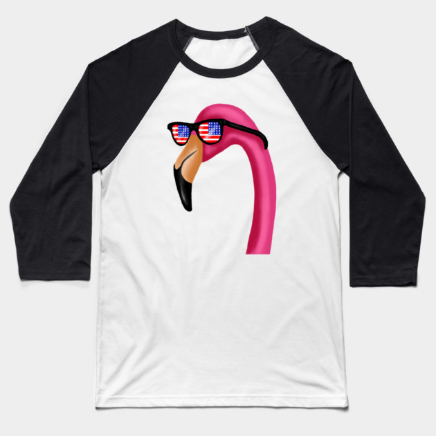 Flamingo USA America Miami, Love Flamingos Tropical Baseball T-Shirt by logiamerch
