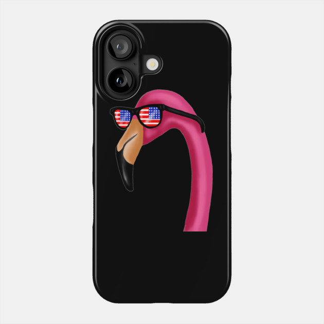 Flamingo USA America Miami, Love Flamingos Tropical Phone Case by logiamerch