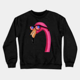 Flamingo USA America Miami, Love Flamingos Tropical Crewneck Sweatshirt