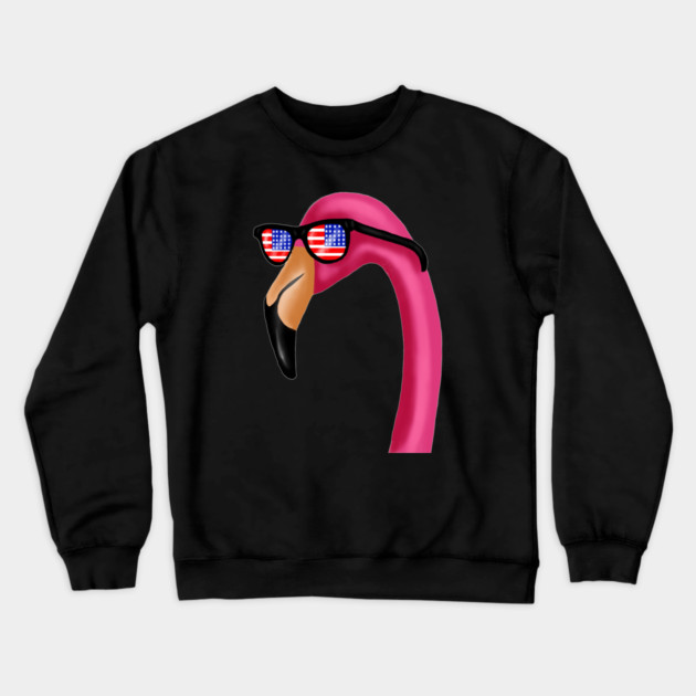 Flamingo USA America Miami, Love Flamingos Tropical Crewneck Sweatshirt by logiamerch