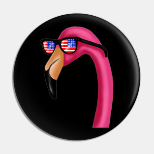 Flamingo USA America Miami, Love Flamingos Tropical Pin