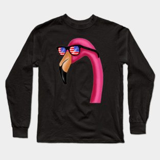 Flamingo USA America Miami, Love Flamingos Tropical Long Sleeve T-Shirt