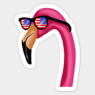 Flamingo USA America Miami, Love Flamingos Tropical Sticker