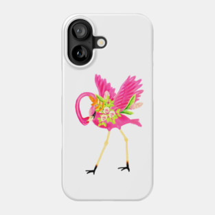 Flamingo Floral Tropical Flowers, Love Flamingos Phone Case