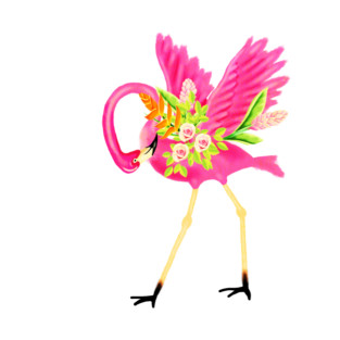 Flamingo Floral Tropical Flowers, Love Flamingos T-Shirt