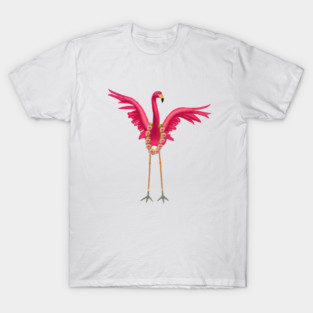 Flamingo Floral Roses Tropical, Love Flamingos T-Shirt