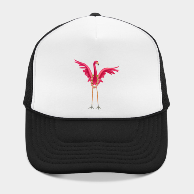 Flamingo Floral Roses Tropical, Love Flamingos by logiamerch