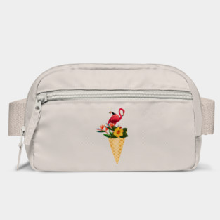 Flamingo Tropical Floral Icecream, Love Flamingos Bag
