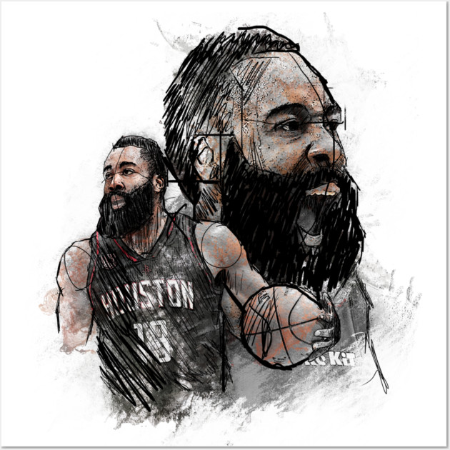 James Harden On Sketch Art James Harden Posters and Art Prints
