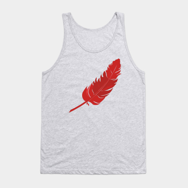 Red Parrot Feather Tank Top by einsteinparrot