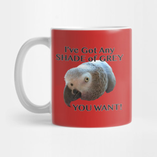 Any Shade of Grey - African Grey Parrot Mug