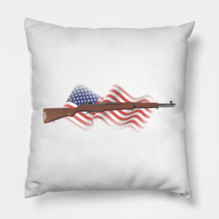 Patriotic American WW2 Rifle M1 Garand Pillow