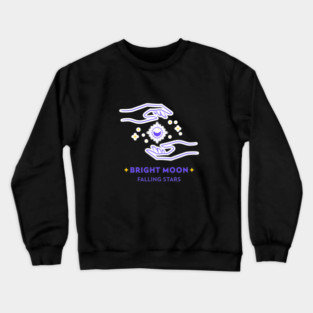 Bright Moon Falling Stars Crewneck Sweatshirt