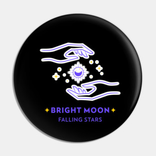 Bright Moon Falling Stars Pin