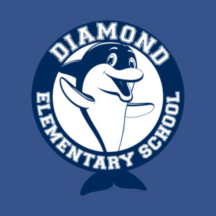 Diamond ES logo in navy and white T-Shirt