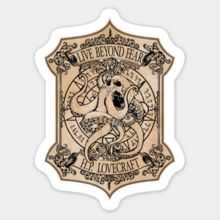 H.P. Lovecraft Label Sticker