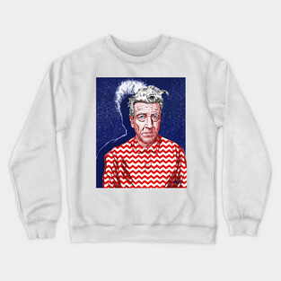 David Lynch - An illustration by Paul Cemmick Crewneck Sweatshirt