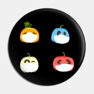 halloween quarantine pumpkin with mask Pin