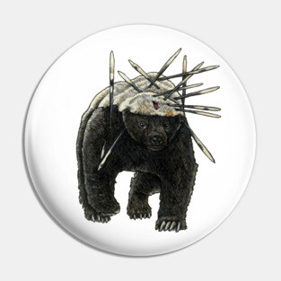 HARDCORE HONEY BADGER Pin