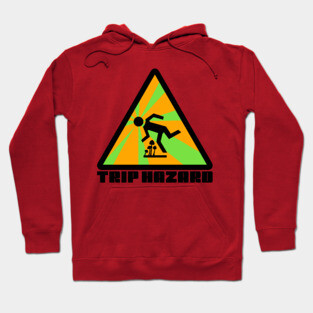 Green Trip Hazard Psychedelic Warning Sign Hoodie