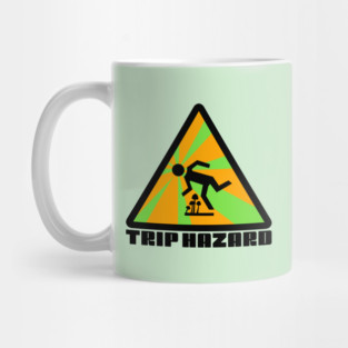 Green Trip Hazard Psychedelic Warning Sign Mug