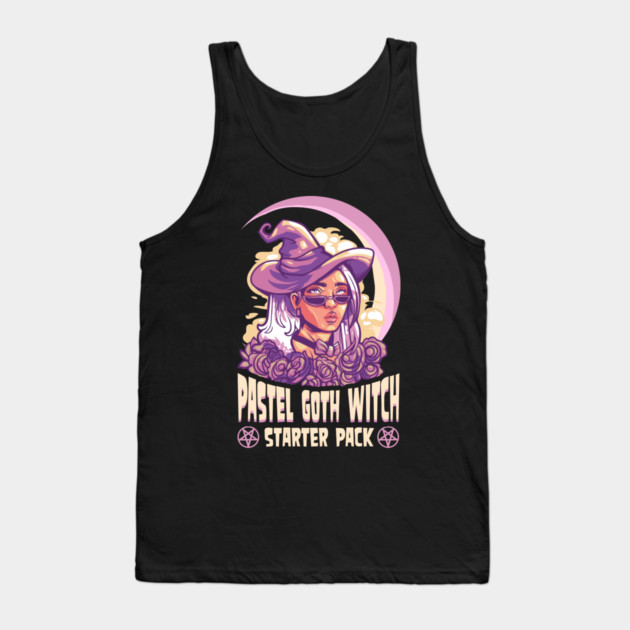 Pastel Goth Witch Anime Manga Girl Tank Top by creative