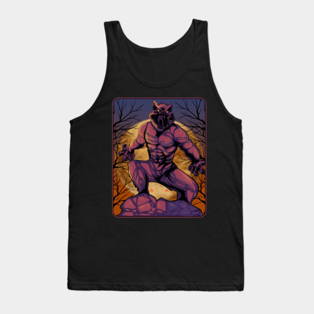 Anime Werewolf Halloween Design Tank Top by creative