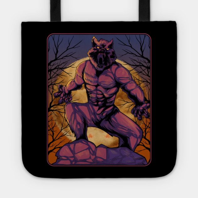 Anime Werewolf Halloween Design Tote by creative